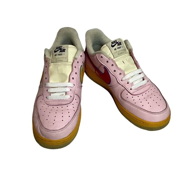 Nike Air Force 1 Low “Feel Free Let’s Talk” Multi-Colored Sneakers Pink Men’s 8 - Picture 3 of 14